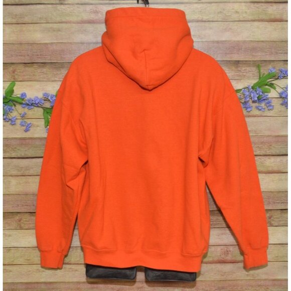 Guy Harvey Men's Orange Hoodie Pocket Sweatshirt Size L Swordfish & Logo Comfy - Picture 9 of 12
